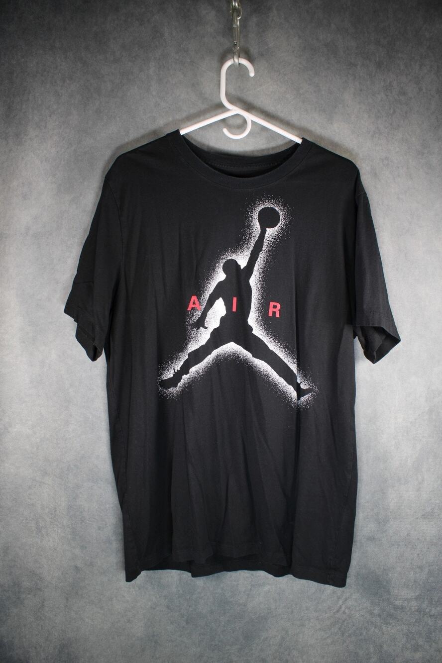 Nike Air Jordan Jumpman Spray Paint Graphic T-Shirt Black XL Men's